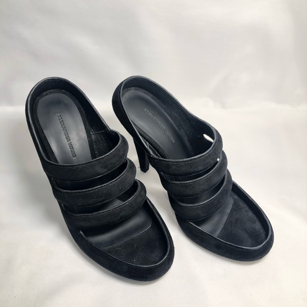 Alexander Wang black open strap heals